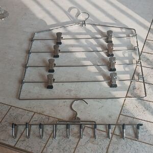 Vintage Set of Pants&shirts Metal Hangers for Multiple Peices on 1 hanging Hook